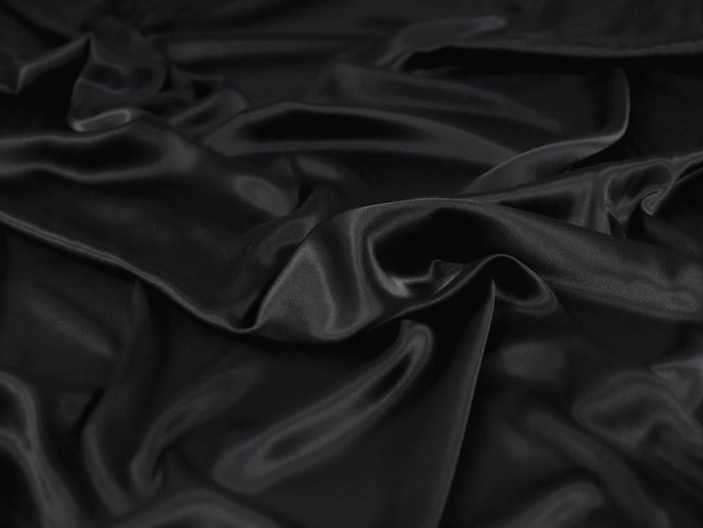 VISCOSE ECOVERO™ SATIN • BARDOT • Black $49.00/metre