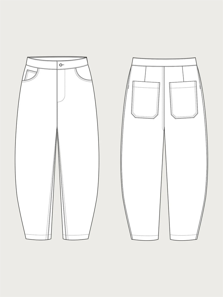 BARREL-LEG TROUSERS • Pattern