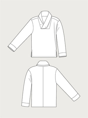 WRAP COLLAR SHIRT • Pattern