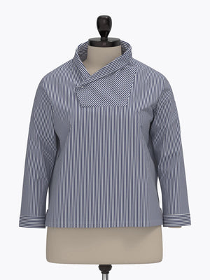 WRAP COLLAR SHIRT • Pattern