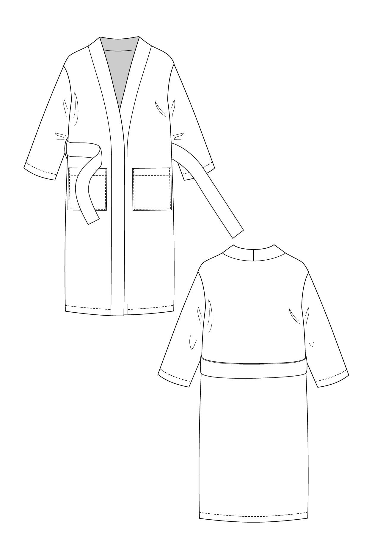 NAMED • LAHJA UNISEX DRESSING GOWN • Pattern • Pattern Scissors Frock
