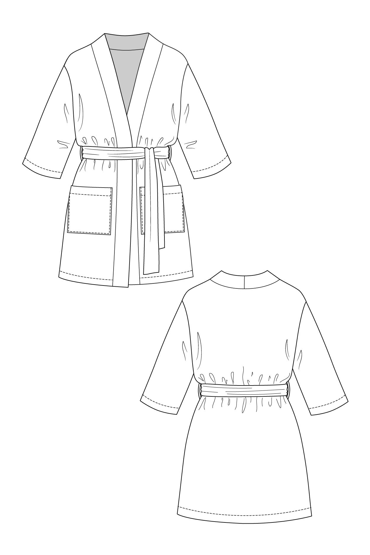 NAMED • LAHJA UNISEX DRESSING GOWN • Pattern • Pattern Scissors Frock