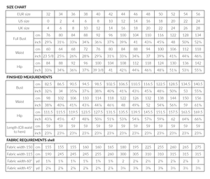 Leini PDF pattern - info sheet