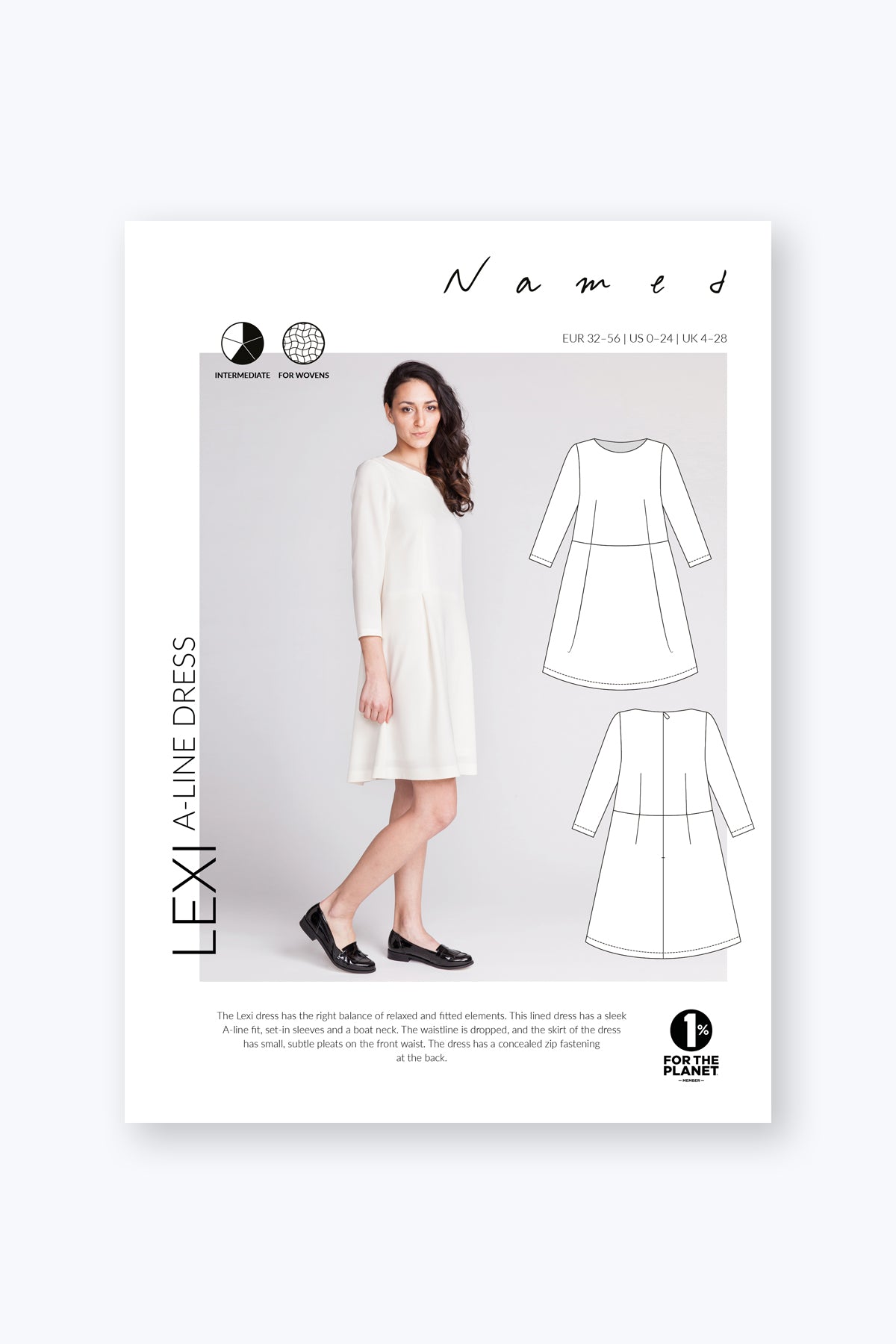 LEXI A-LINE DRESS • PDF Sewing Pattern • Pattern Scissors Frock