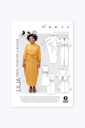 Lilja sewing pattern front cover.