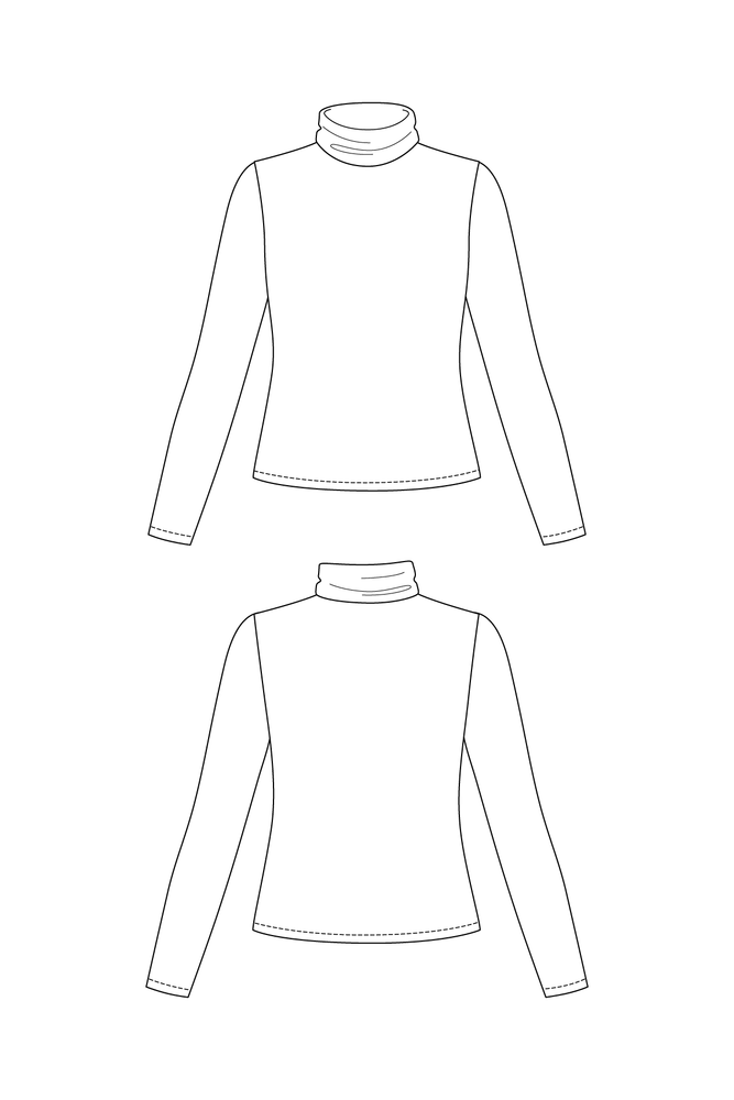 PAOLA TURTLENECK TEE • PDF Pattern