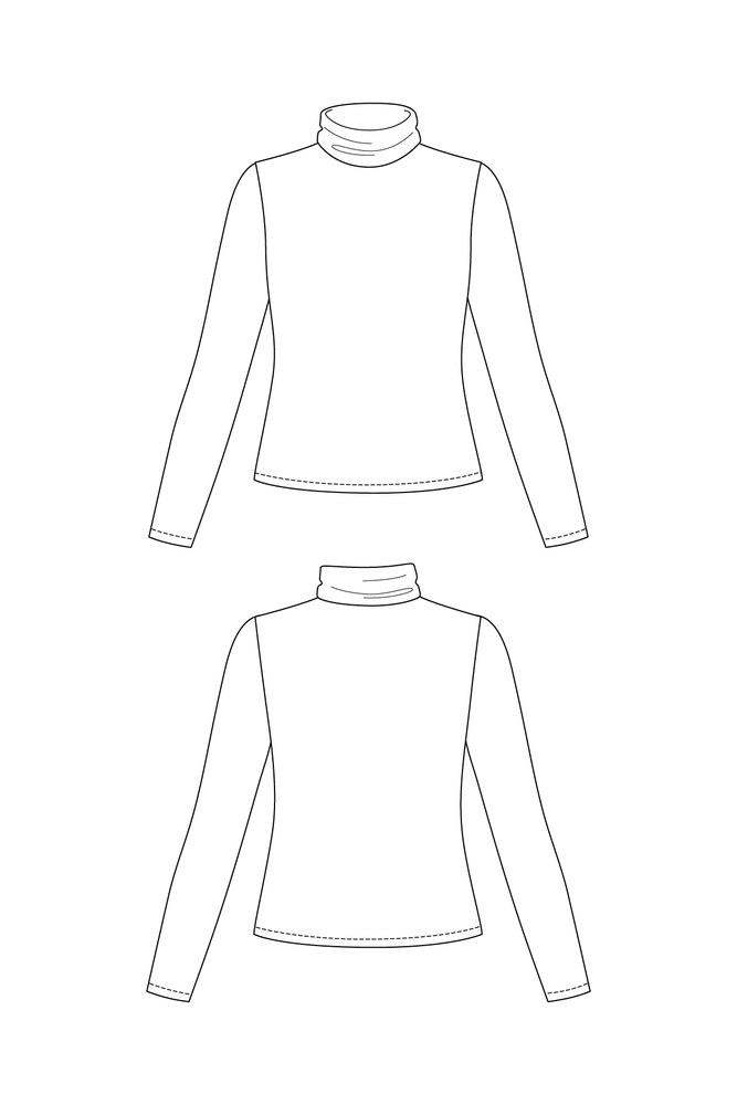 
                
                    Load image into Gallery viewer, PAOLA TURTLENECK TEE • PDF Pattern
                
            
