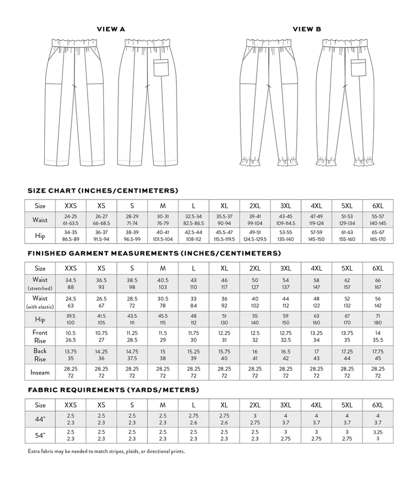 RECESS PLAY PANTS • PDF Pattern
