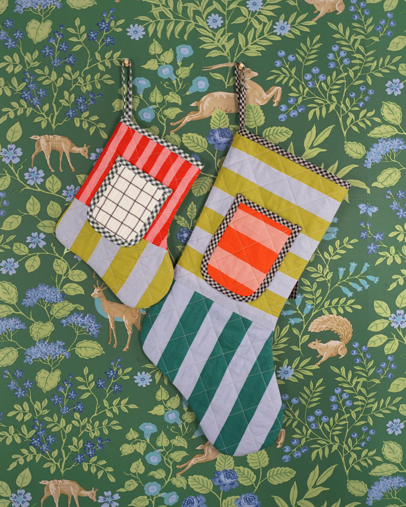 QUILTED POCKET STOCKING • PDF Pattern