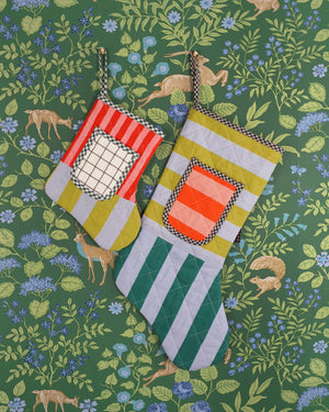 QUILTED POCKET STOCKING • PDF Pattern