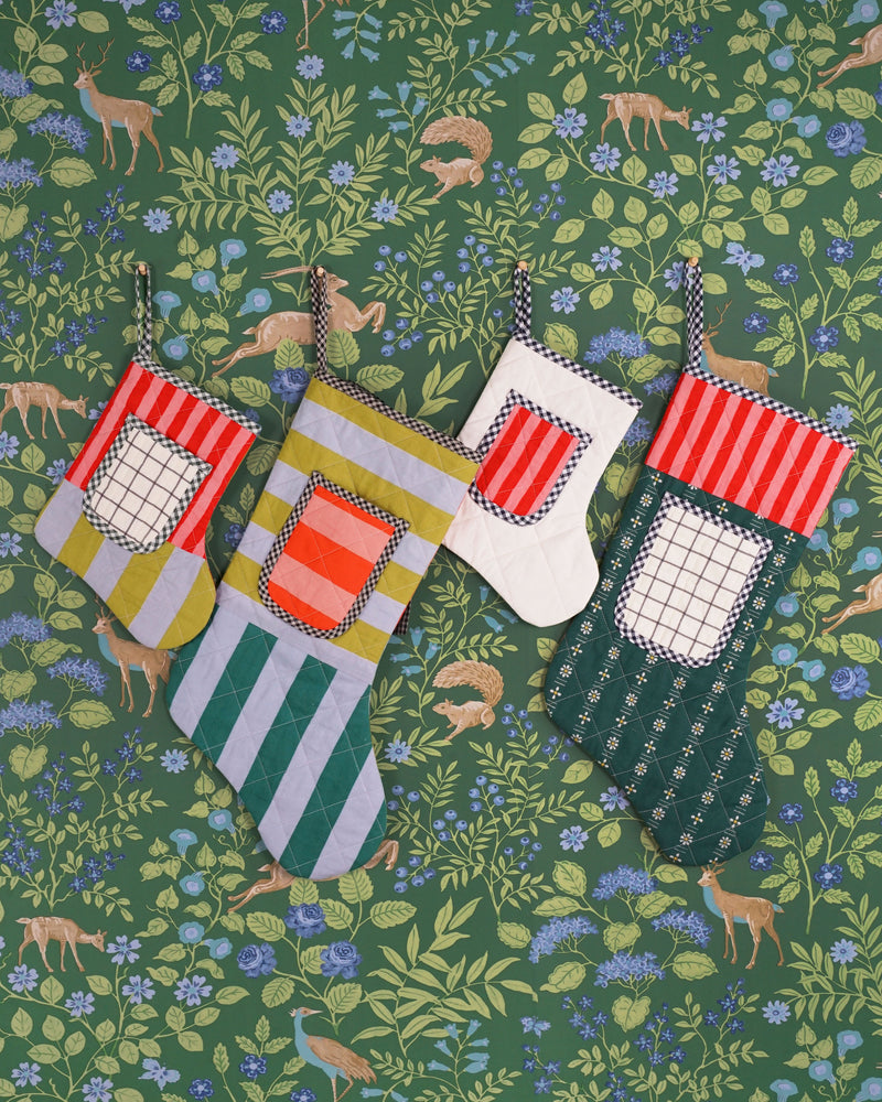 QUILTED POCKET STOCKING • PDF Pattern