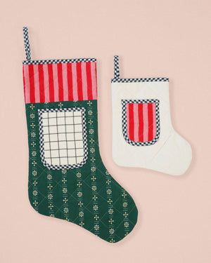 QUILTED POCKET STOCKING • PDF Pattern