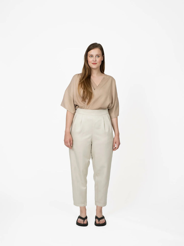 The Assembly Line Pleated Trousers & Wrap Top sewing patterns