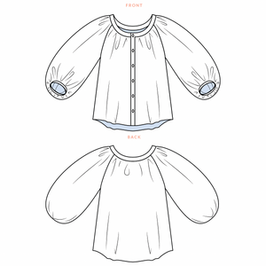 Amalfi Blouse Sewing Pattern - Sewing patterns by Masin