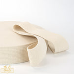 ORGANIC COTTON ELASTIC • Ecru 44mm • Segmented Light
