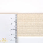 ORGANIC COTTON ELASTIC • Ecru 44mm • Segmented Light