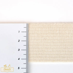 ORGANIC COTTON ELASTIC • Ecru 44mm • Segmented Light