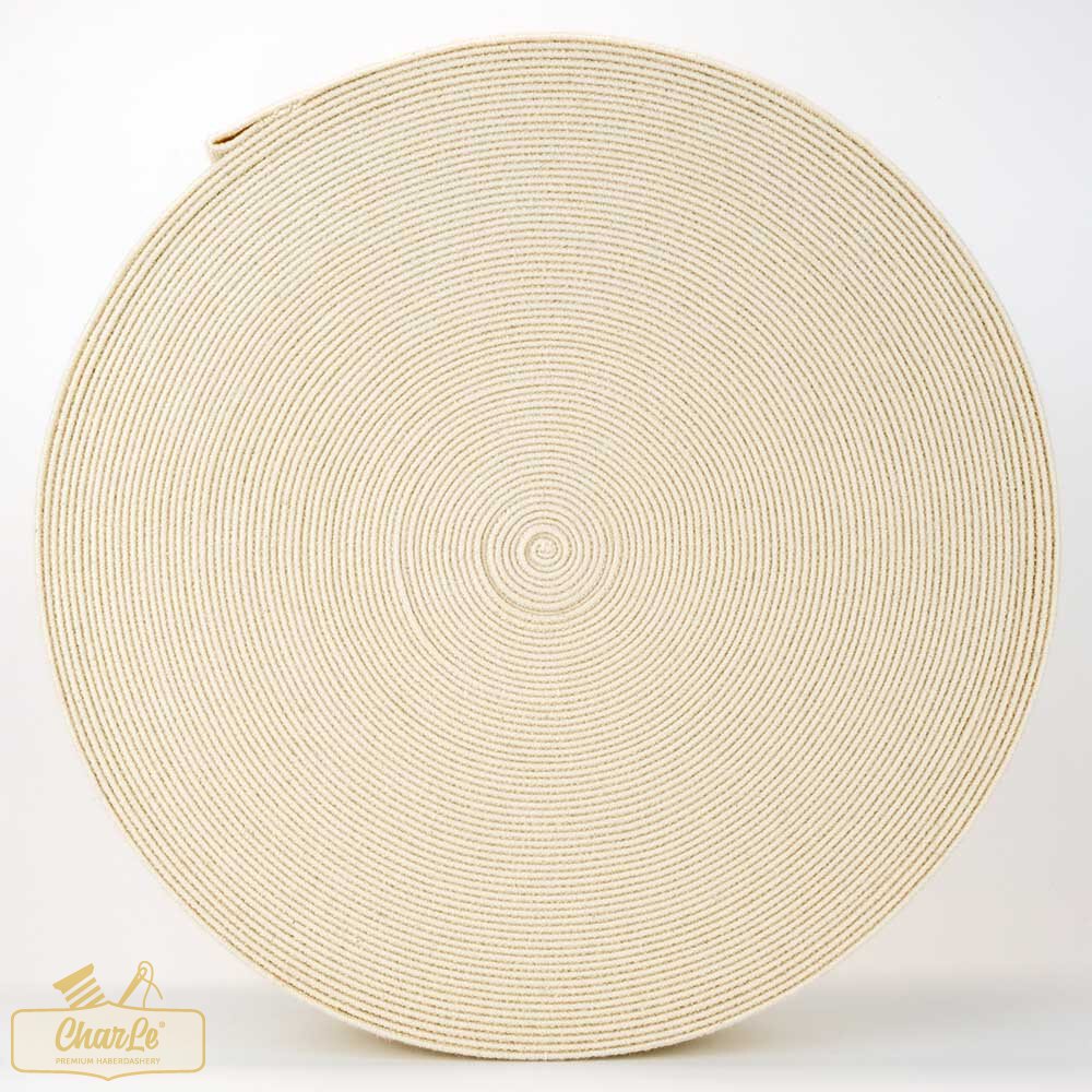 ORGANIC COTTON ELASTIC • Ecru 44mm • Segmented Light