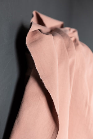 ORGANIC SANDED TWILL 271gsm • Effie Pink • Remnant 44cm