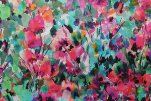 COTTON MARLIE-CARE LAWN • FLORAL LAIKE • Remnant 90cm