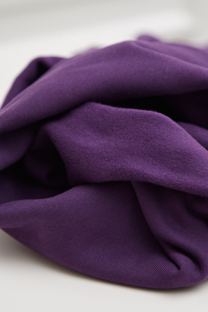 ORGANIC BRUSHED SWEAT KNIT • Plum $50.00/metre