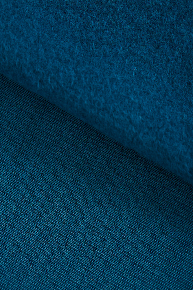 ORGANIC BRUSHED SWEAT KNIT • Ocean $50.00/metre