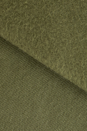 ORGANIC BRUSHED SWEAT KNIT • Olive Green $50.00/metre