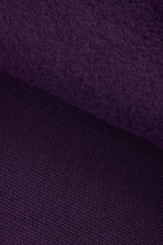 ORGANIC BRUSHED SWEAT KNIT • Plum $50.00/metre