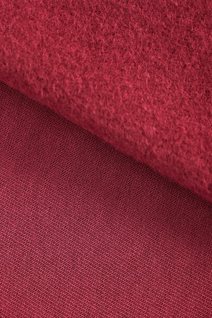 ORGANIC BRUSHED SWEAT KNIT • Red $50/per metre