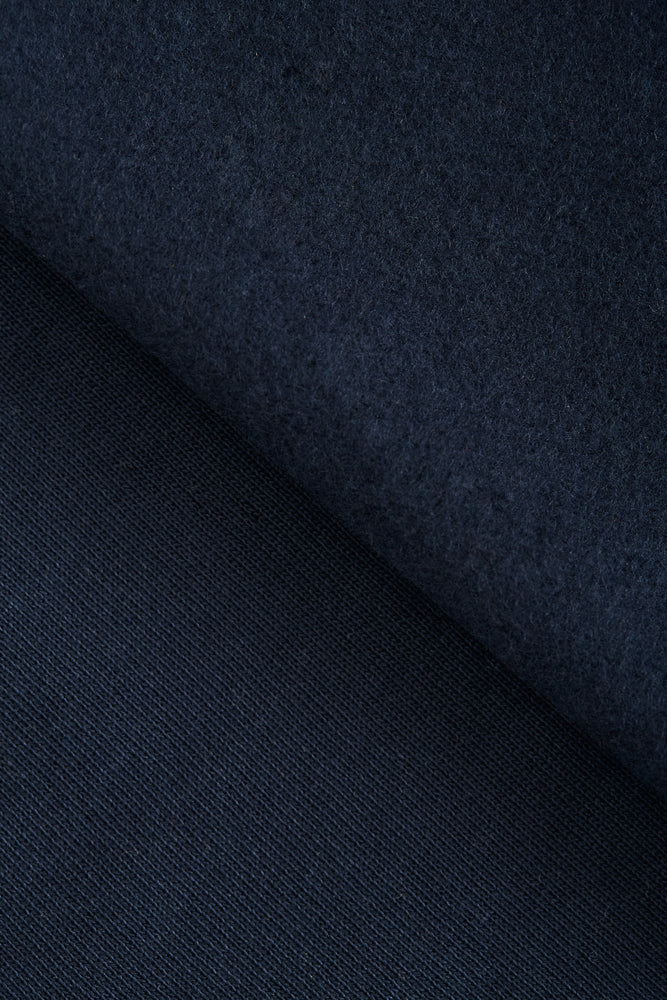 ORGANIC BRUSHED SWEAT KNIT • Indigo Night $50.00/metre