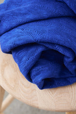 ORGANIC SLUB JACQUARD KNIT • Cobalt Blue $56.00/metre