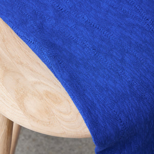 ORGANIC SLUB JACQUARD KNIT • Cobalt Blue $56.00/metre