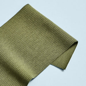 
                
                    Load image into Gallery viewer, ORGANIC RIBBING • Olive Green $36.00/metre
                
            