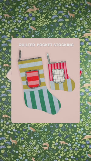 
                
                    Load and play video in Gallery viewer, QUILTED POCKET STOCKING • PDF Pattern
                
            