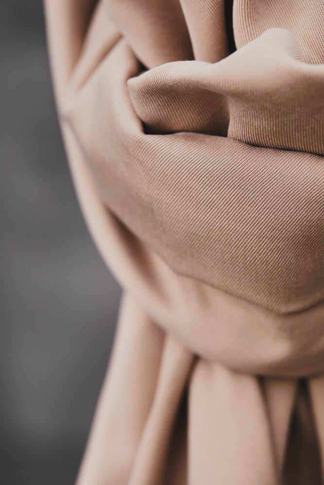 SMOOTH DRAPE TWILL • TENCEL™ fibres • Warm Sand $49.00/metre