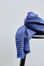 TWO-TONE CHECK • TENCEL™ Twill • Lapis SALE $39.00/metre
