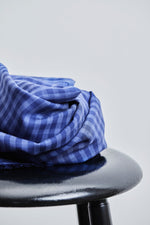 TWO-TONE CHECK • TENCEL™ Twill • Lapis SALE $39.00/metre