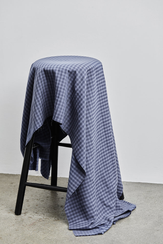 TWO-TONE CHECK • TENCEL™ Twill • Dusty Blue $49.00/metre