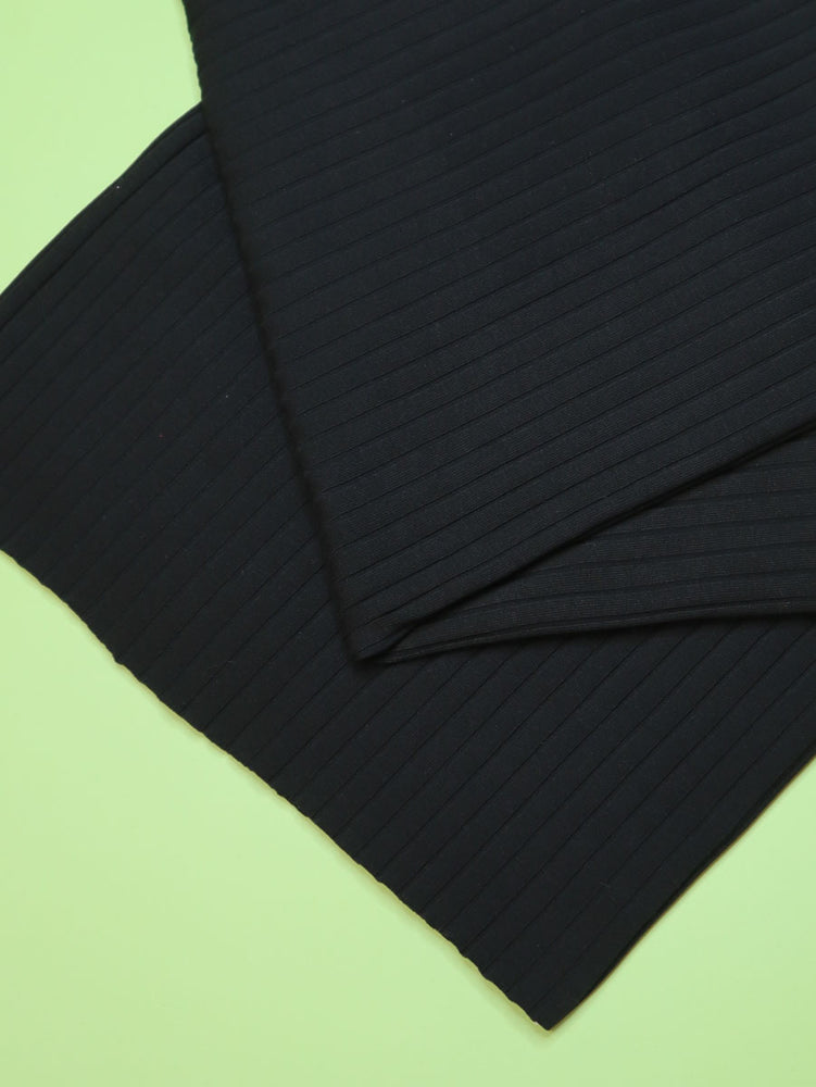 ORGANIC WIDE DERBY RIB • Black $49.00/metre
