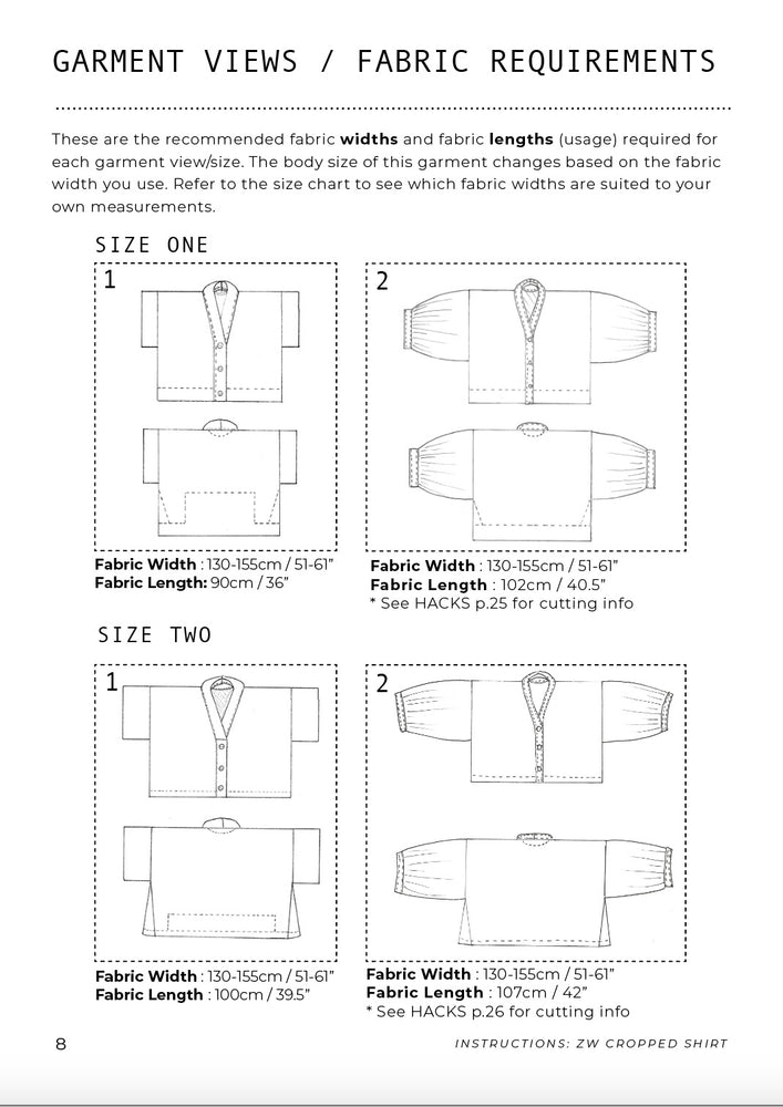 
                
                    Load image into Gallery viewer, ZERO WASTE Cropped Shirt • PDF Pattern
                
            