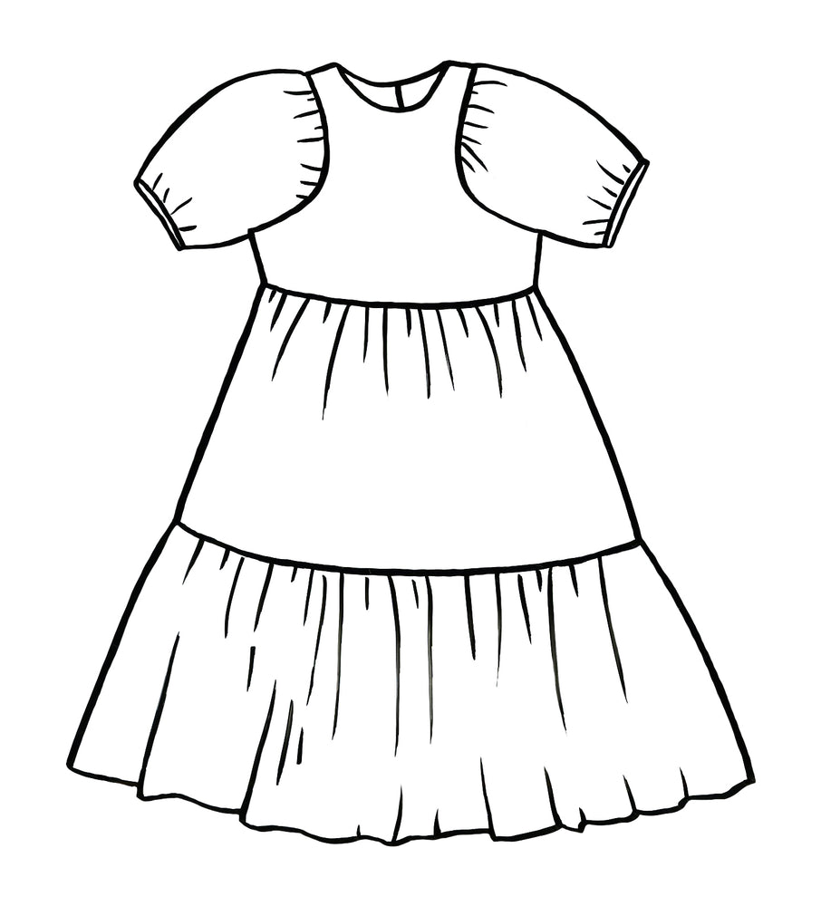 Sewing patterns by Masin • CLOUD DRESS • PDF Pattern • Pattern Scissors ...