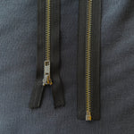 YKK® METAL OPEN END ZIPPER • Black • Nickel finish