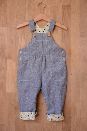 FRANKIE DUNGAREES & PINAFORE DRESS ages 6 months - 2 years • Pattern