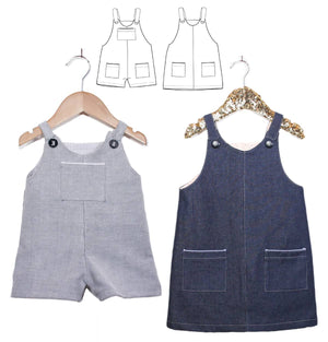 LONDON Overalls or Dress/Pinafore - Baby 6M/4Y • Pattern