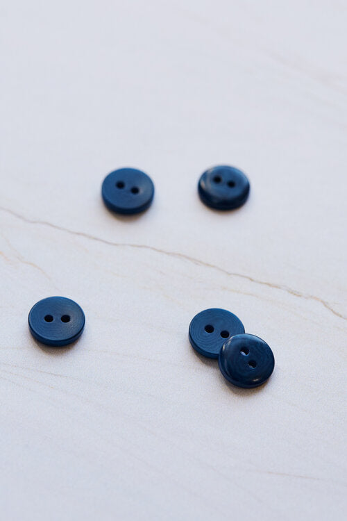 2-HOLE COROZO BUTTONS • Ocean • 11mm