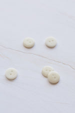 2-HOLE COROZO BUTTONS • Creamy White • 11mm