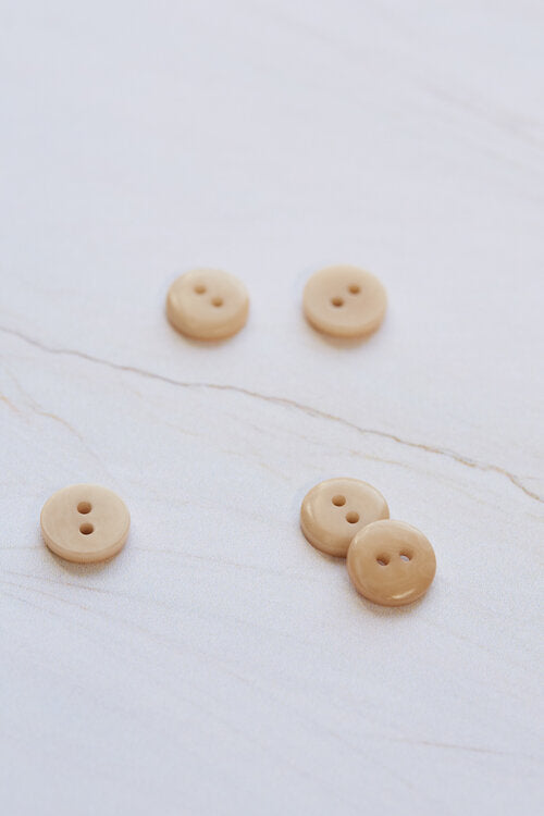 2-HOLE COROZO BUTTONS • Dune • 11mm