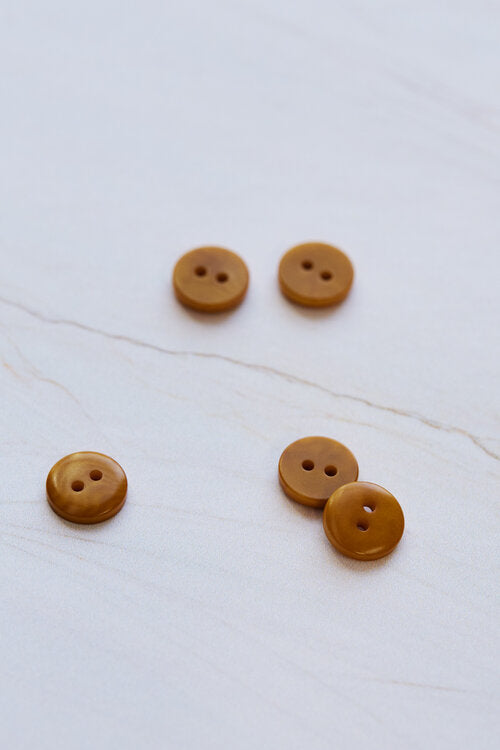 2-HOLE COROZO BUTTONS • Gold • 11mm