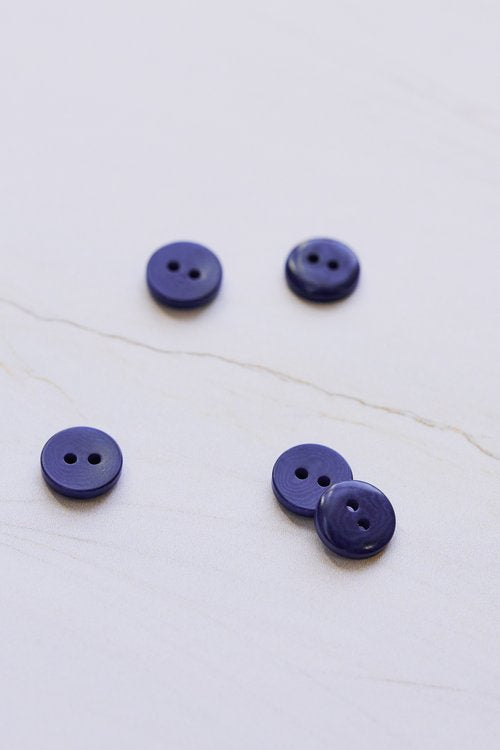 2-HOLE COROZO BUTTONS • Cobalt Blue • 11mm