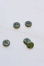 2-HOLE COROZO BUTTONS • Olive Green • 11mm